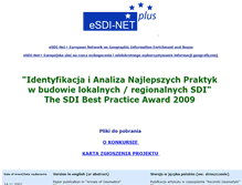 Tablet Screenshot of esdinetplus.gis.edu.pl